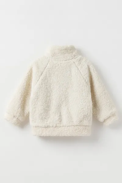 Ekru (0-4 Yaş) Reglan Kol Cep Detay Kuzu Erkek Çocuk&Bebek  Hırka 487869