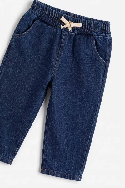 Ekru (1-5 Yaş) Reglan Kol Baskılı Kot Pantolonlu Erkek Çocuk Takım 478976
