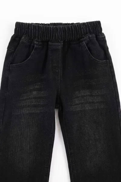 Ekru (2-7 Yaş) Bebek Figürlü Kot Pantolonlu Kız Çocuk Takım 497481