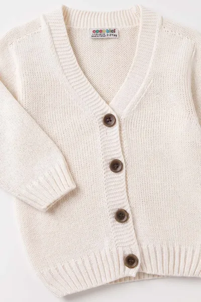 Ekru (2-8 Yaş) Blazer Tirko Kız Çocuk Hırka 474902