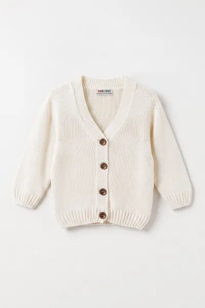 Ekru (2-8 Yaş) Blazer Tirko Kız Çocuk Hırka 474902