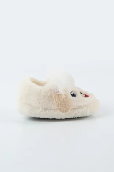 Ekru ( 21 - 24 )Peluş Figürlü Çocuk Panduf 497069