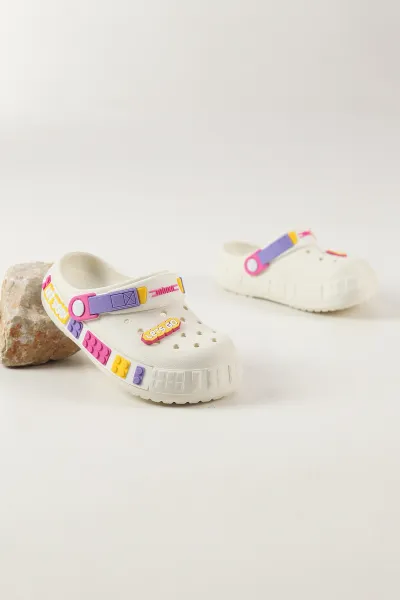 Ekru ( 31 - 35 ) Figürlü Kız Çocuk Sandalet 462458