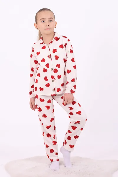 ekru-4-12-yaskalp-desenli-dugmeli-kiz-cocuk-pijama-takimi-329814