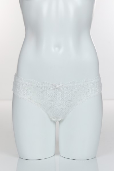 Ekru 4280 Bikini Ön Kareli Bant Arka Pamuk Külot 101761