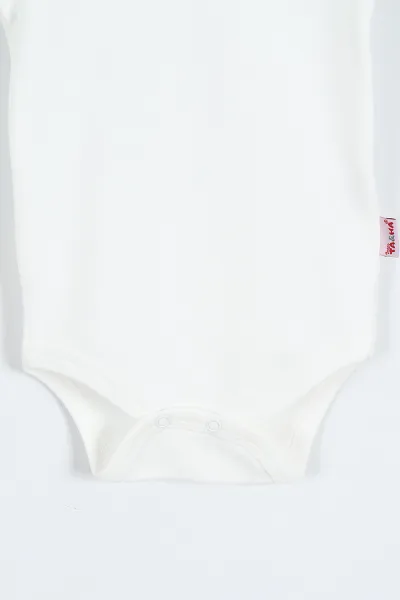 Ekru (6-12 Ay) Kısa Kol Bebek Çıtçıtlı Badi 381162