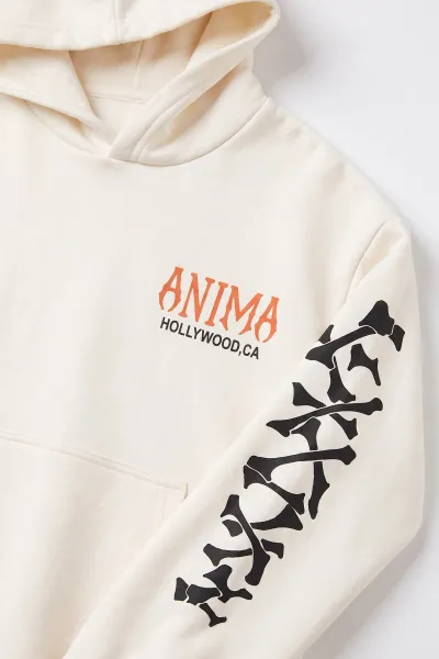 Ekru (9-16 Yaş) Kapüşonlu İçi Şardonlu Erkek Çocuk Sweatshirt 495809