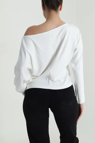 Ekru Baskılı Oysho Kadın Bluz 487166
