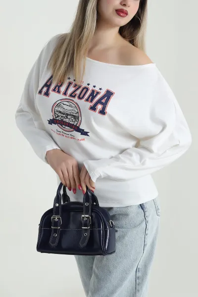 Ekru Baskılı Vorteks Kadın Bluz 491789