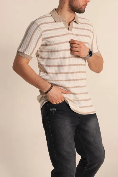 ekru-bej-cizgili-regular-fit-polo-yaka-erkek-triko-tisort-262594