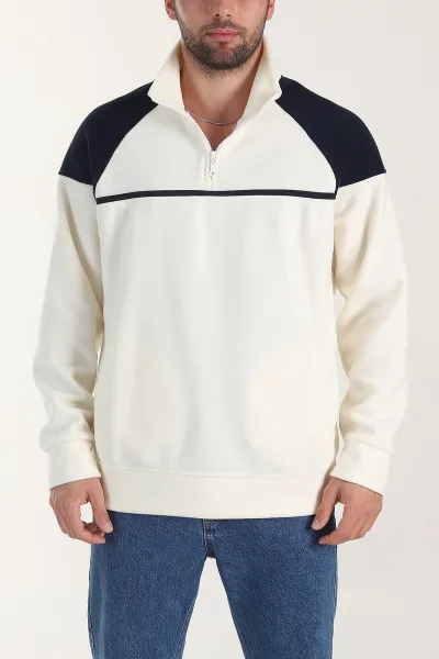 ekru-fermuarli-dik-yaka-polar-kumas-erkek-sweatshirt-404308