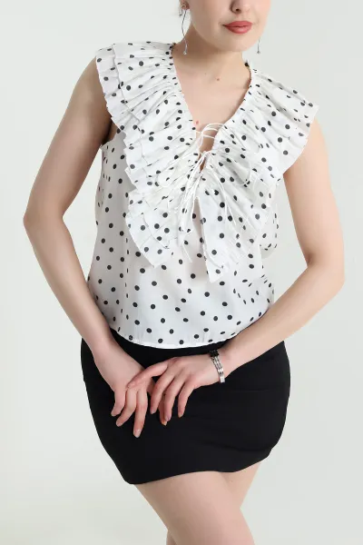 ekru-flos-detay-puantiyeli-kadin-sifon-bluz-455975
