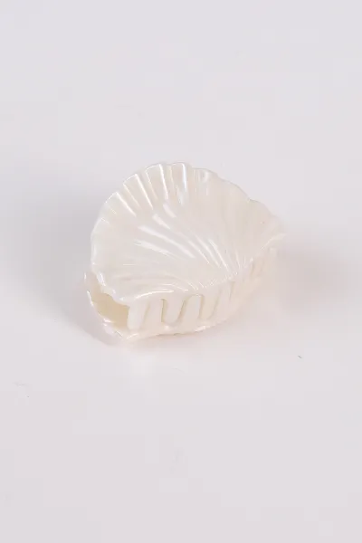 Ekru İstiridye Minik  Mermer Mandal Toka 486066