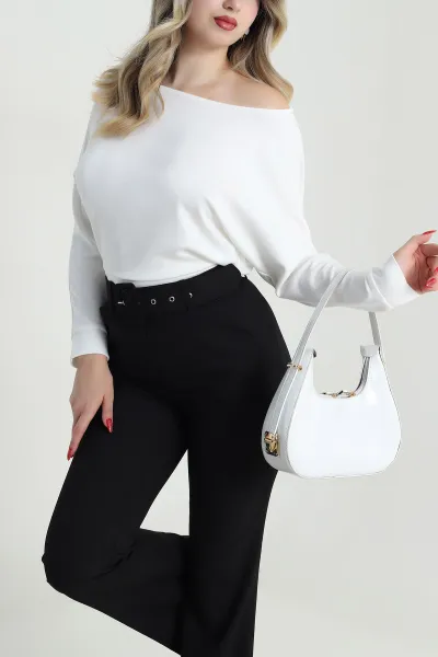 Ekru Kayık Yaka Oysho Kadın Bluz 482169