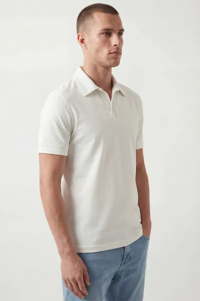 Ekru Polo Yaka Erkek Tişört 435352
