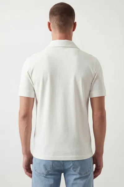 Ekru Polo Yaka Erkek Tişört 435352