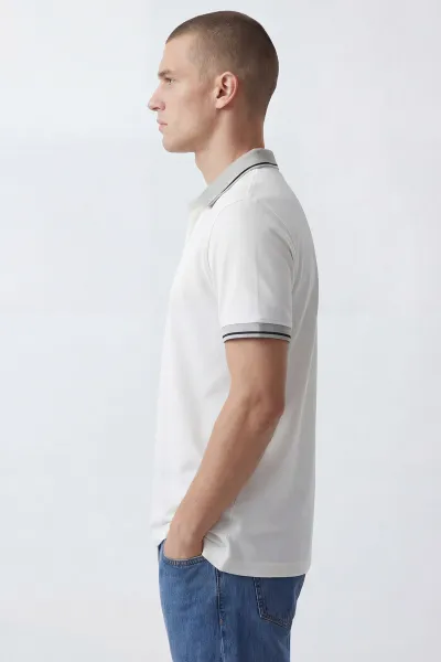 Ekru Polo Yaka Erkek Tişört 435388