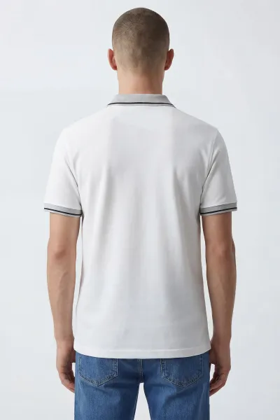 Ekru Polo Yaka Erkek Tişört 435388
