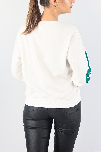 Ekru Şardonlu Bayan Sweat 87776