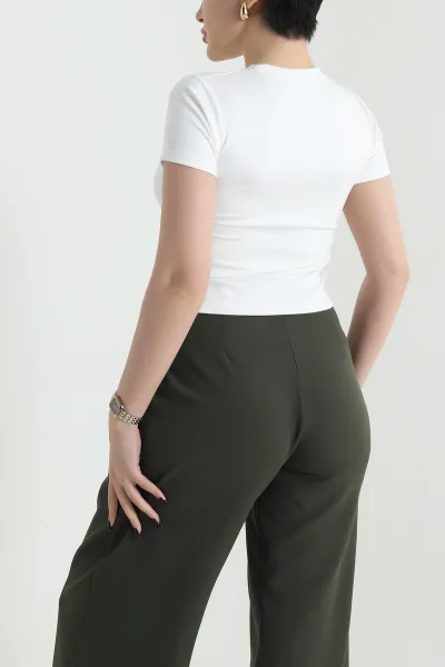 Ekru Tokalı Oysho Kadın Bluz 453667