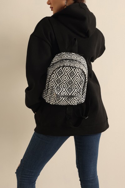 Etnik Desenli Mini Boy Sırt Çantası 225364