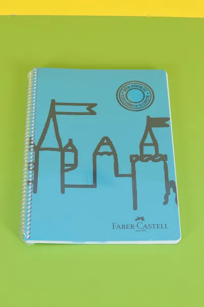 Faber-Castell 120YP. Çizgisiz PP Kapak. Spiralli Defter 295822