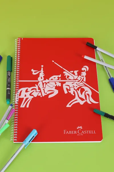 faber-castell-knights-neon-80yp-cizgisiz-spiralli-pp-kapak-defter-295839
