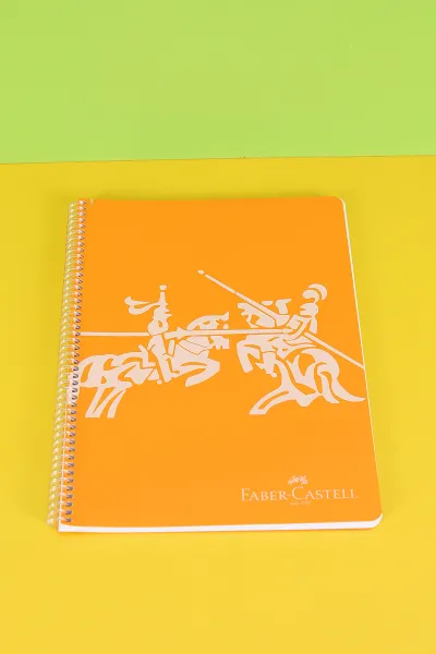 Faber-Castell Knights Neon 80YP. Çizgisiz Spiralli PP. Kapak Defter 295841