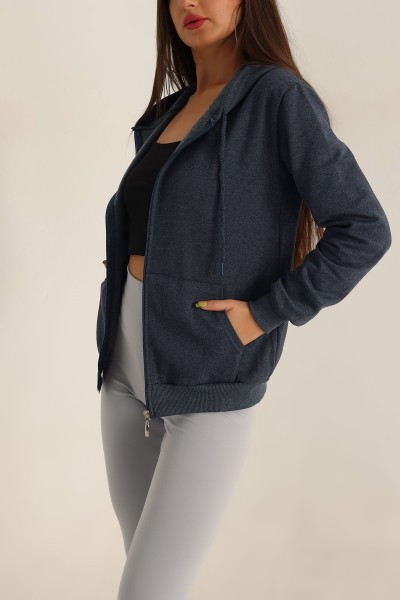 Fermuarlı İçi Şardonlu Bayan Sweat 198713