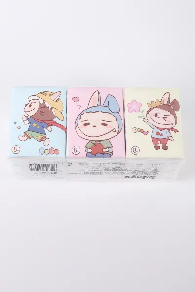 Figürlü 9'lu Mini Cep Kağıt Mendil 409822