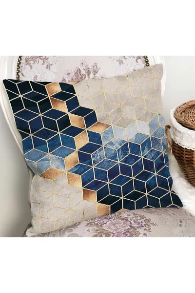 43x43 Dijital Baskılı Fermuarlı Modern Kırlent Kılıfı 308784