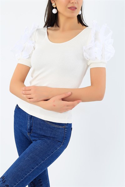 Fırfırlı Omuz Detay Tasarım Bluz 32156