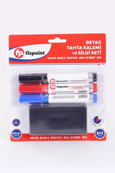 Fixpoint 3'lü Tahta Kalem ve Silgi Seti 384611