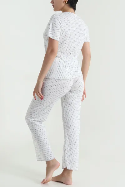 Fiyonklu Kaşkorse Kadın Pijama Takımı 476192