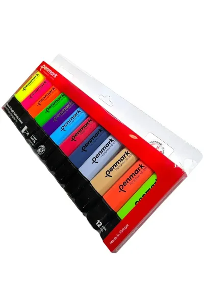 Penmark Neon & Pastel Fosforlu Kalem 12'li Karışık Renk 272093