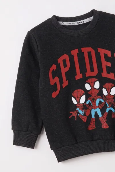 Füme (1-5 Yaş) Spidey Baskılı 2 İp İçi Şardonlu  Erkek Çocuk 2'li Takım 497091
