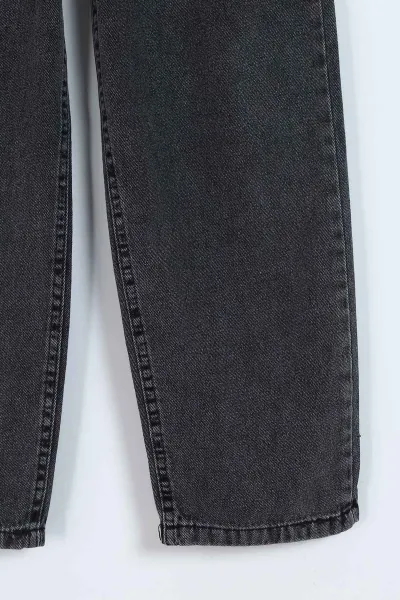 Füme (11-15 Yaş)Boyfriend Beli Lastikli Kız Çocuk Kot Pantolon 329748