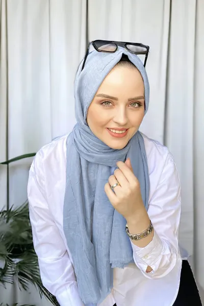 Füme 180x70 Bambu Kraş Düz Desen Şal 273271