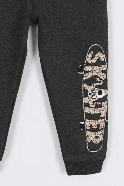 Füme (2-8 Yaş) Skater Kabartma Baskılı Erkek Çocuk Alt 308978