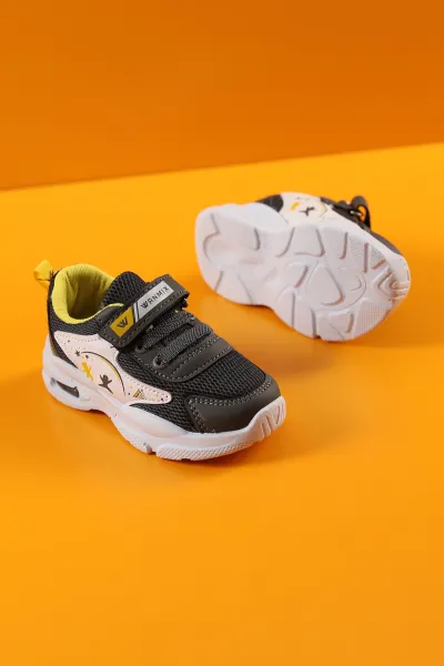 Füme (26-30 Patik) Işıklı Yüksek Taban Çocuk Spor Ayakkabı 271588