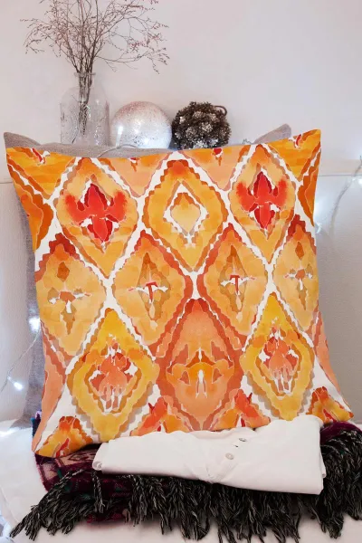 43x43 Dijital Baskılı Fermuarlı Modern Kırlent Kılıfı 272063