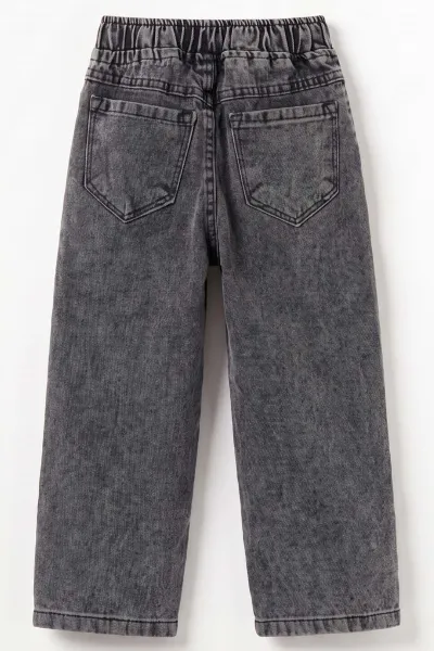 Füme (5-12 Yaş) Baggy  Belden Bağlamalı Erkek  Çocuk Kot Pantolon 490864
