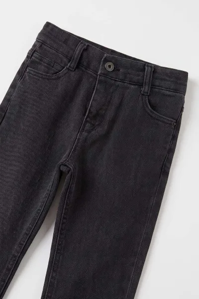 Füme (5-12 Yaş)Dar Paça Erkek  Çocuk Kot Pantolon 500714
