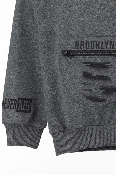 Füme (7-10 Yaş) Brooklyn Baskılı Erkek Çocuk Takım 142532