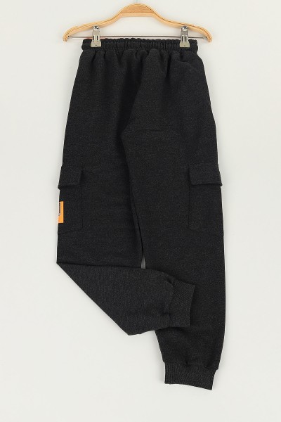 Füme (9-12 Yaş) Kargo Cep Erkek Çocuk Eşofman Alt 145407
