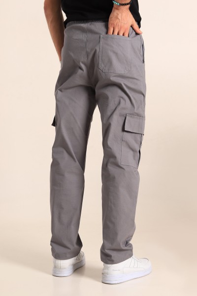 Füme Baggy Bol Paça Kargo Cepli Erkek Pantolon 187950