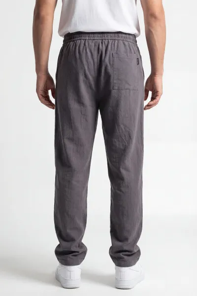 Füme Baggy Yıkamalı Belden Bağlamalı Erkek Pantolon 450172