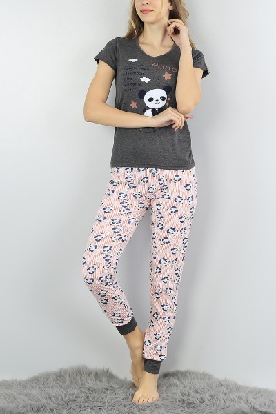 Füme Baskılı Bayan Pijama Takımı 54919