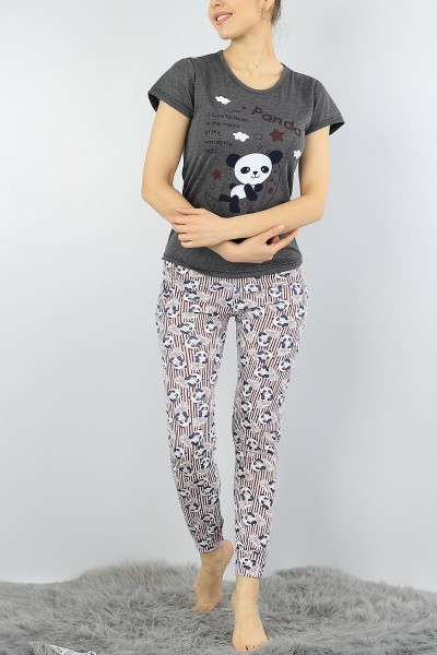 Füme Baskılı Bayan Pijama Takımı 54931