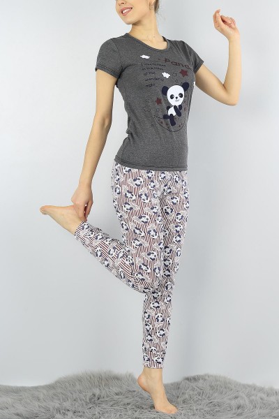 Füme Baskılı Bayan Pijama Takımı 54931